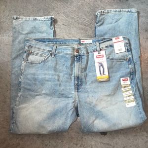 Wrangler slim straight jeans mens 42 x 30; Flex for comfort jeans Big and Tall